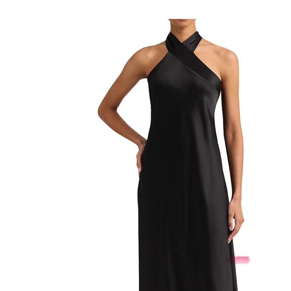 Ralph Lauren Black  Halter Midi Dress size 12 LIKE NEW